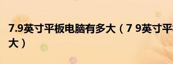 7.9英寸平板电脑有多大（7 9英寸平板电脑多大）