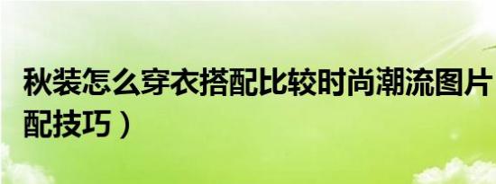 秋装怎么穿衣搭配比较时尚潮流图片（秋装搭配技巧）