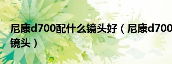 尼康d700配什么镜头好（尼康d7000配什么镜头）