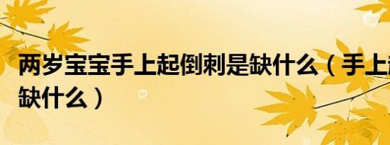 两岁宝宝手上起倒刺是缺什么（手上起倒刺是缺什么）