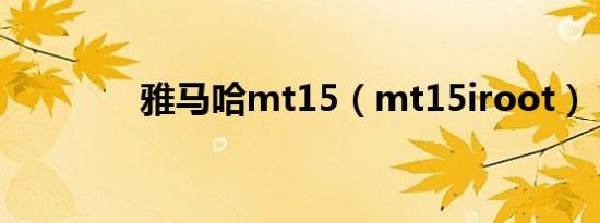 雅马哈mt15（mt15iroot）