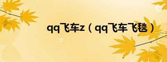 qq飞车z（qq飞车飞毯）