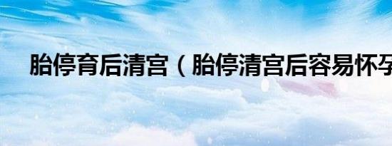 胎停育后清宫（胎停清宫后容易怀孕吗）
