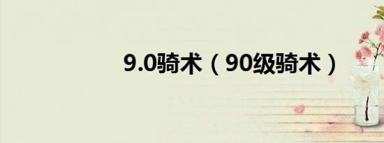 9.0骑术（90级骑术）