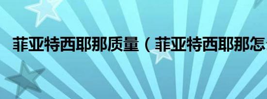 菲亚特西耶那质量（菲亚特西耶那怎么样）
