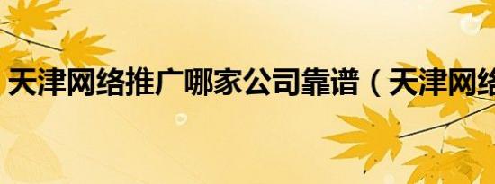 天津网络推广哪家公司靠谱（天津网络推广）