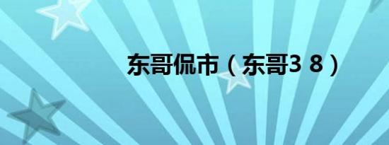 东哥侃市（东哥3 8）