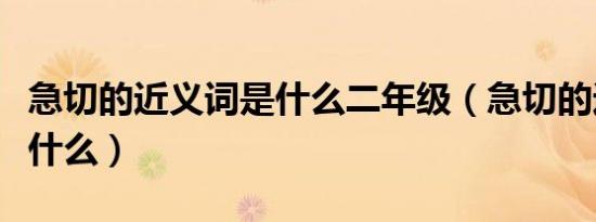 急切的近义词是什么二年级（急切的近义词是什么）