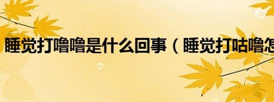 睡觉打噜噜是什么回事（睡觉打咕噜怎么治）