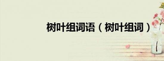 树叶组词语（树叶组词）