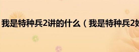 我是特种兵2讲的什么（我是特种兵2好看吗）