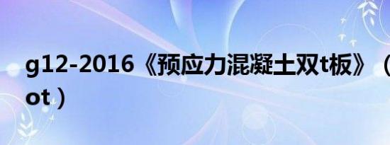 g12-2016《预应力混凝土双t板》（g12 root）