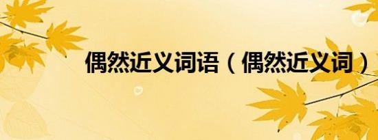 偶然近义词语（偶然近义词）