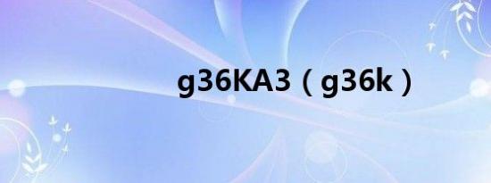 g36KA3（g36k）
