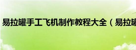 易拉罐手工飞机制作教程大全（易拉罐加工）
