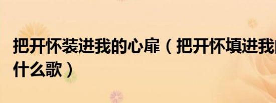 把开怀装进我的心扉（把开怀填进我的心扉是什么歌）
