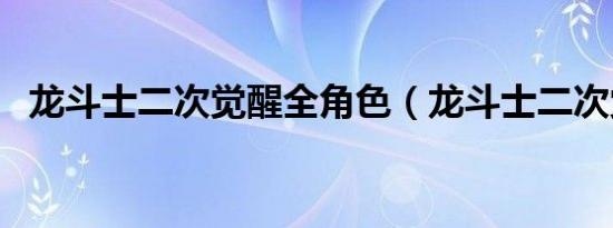龙斗士二次觉醒全角色（龙斗士二次觉醒）