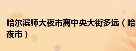 哈尔滨师大夜市离中央大街多远（哈尔滨师大夜市）