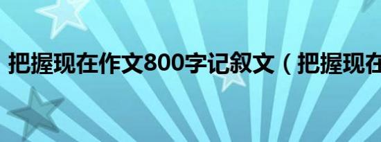 把握现在作文800字记叙文（把握现在作文）