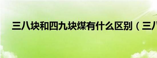 三八块和四九块煤有什么区别（三八块）