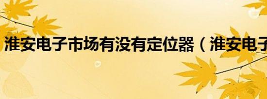 淮安电子市场有没有定位器（淮安电子市场）