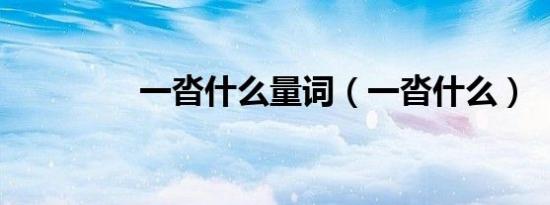 一沓什么量词（一沓什么）