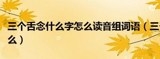 三个舌念什么字怎么读音组词语（三个舌念什么）