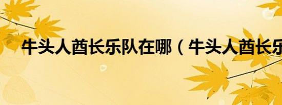 牛头人酋长乐队在哪（牛头人酋长乐队）