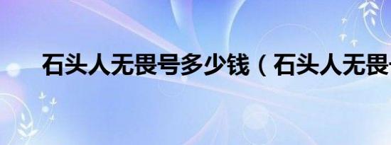 石头人无畏号多少钱（石头人无畏号）