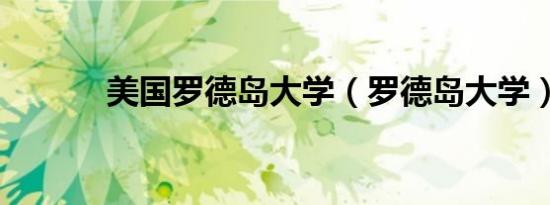 美国罗德岛大学（罗德岛大学）