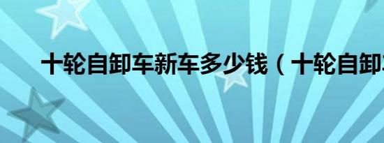 十轮自卸车新车多少钱（十轮自卸车）