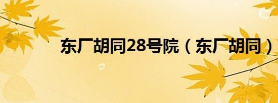 东厂胡同28号院（东厂胡同）