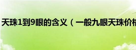 天珠1到9眼的含义（一般九眼天珠价格多少）