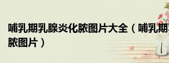 哺乳期乳腺炎化脓图片大全（哺乳期乳腺炎化脓图片）