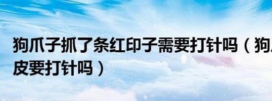 狗爪子抓了条红印子需要打针吗（狗爪子抓破皮要打针吗）