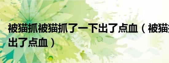 被猫抓被猫抓了一下出了点血（被猫抓了一下出了点血）