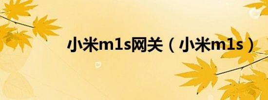 小米m1s网关（小米m1s）