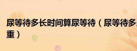 尿等待多长时间算尿等待（尿等待多少秒算严重）