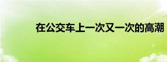 在公交车上一次又一次的高潮