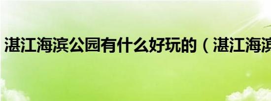 湛江海滨公园有什么好玩的（湛江海滨公园）