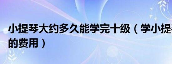 小提琴大约多久能学完十级（学小提琴到十级的费用）