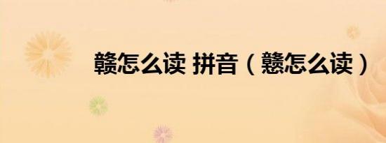 赣怎么读 拼音（戆怎么读）