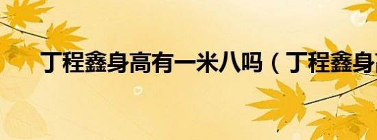 丁程鑫身高有一米八吗（丁程鑫身高）