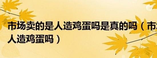 市场卖的是人造鸡蛋吗是真的吗（市场卖的是人造鸡蛋吗）