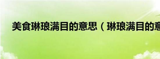 美食琳琅满目的意思（琳琅满目的意思）