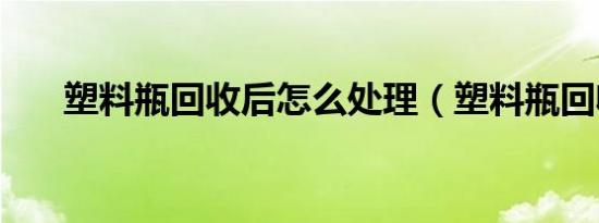 塑料瓶回收后怎么处理（塑料瓶回收）