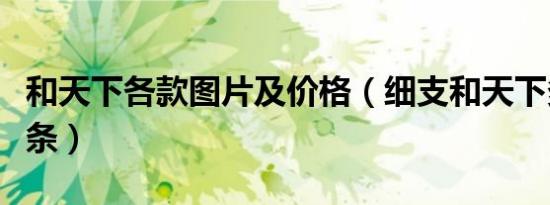 和天下各款图片及价格（细支和天下多少钱一条）