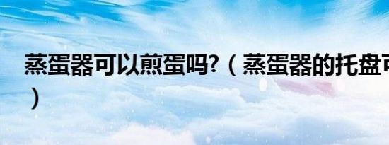 蒸蛋器可以煎蛋吗?（蒸蛋器的托盘可煎蛋吗）