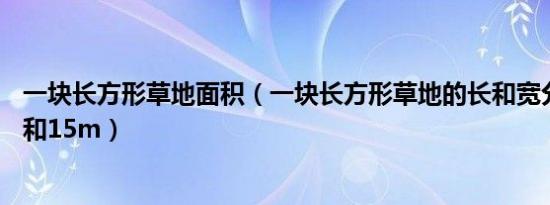 一块长方形草地面积（一块长方形草地的长和宽分别为20m和15m）