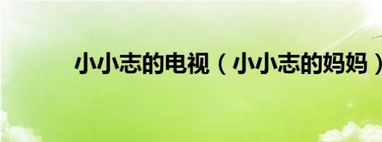 小小志的电视（小小志的妈妈）